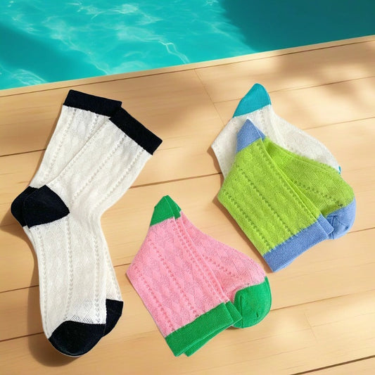Rufia - Summer Colorful Mesh Crew Socks