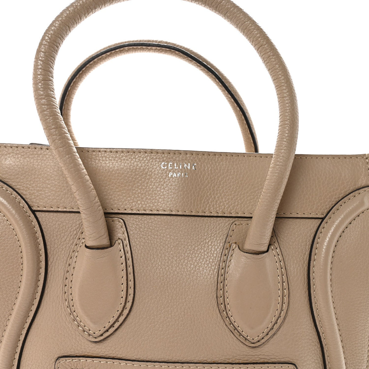 Drummed Calfskin Micro Luggage Dune
