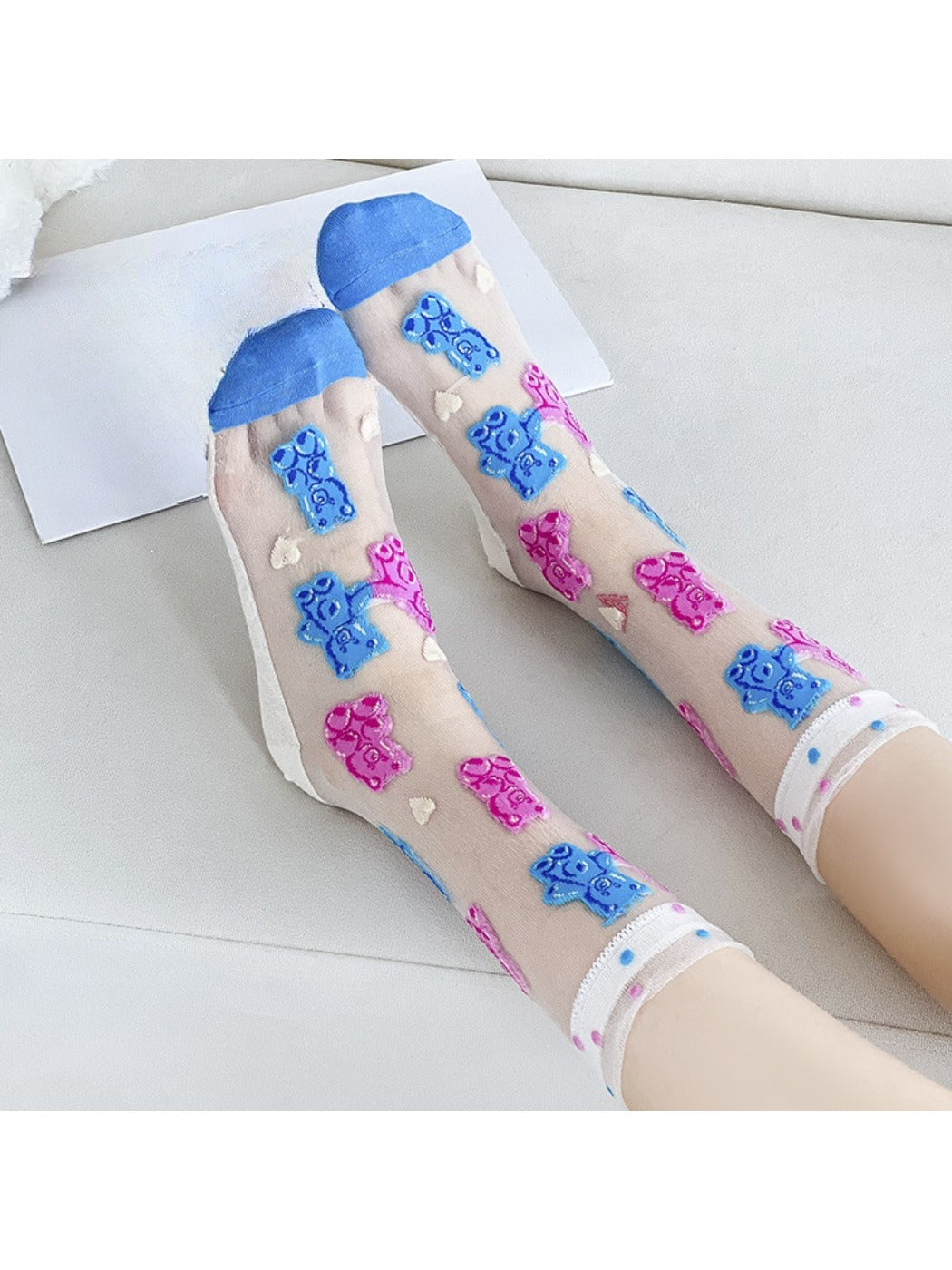 Rufia - Retro Cute Thin Mid-Calf Socks - Sweet &amp; Breezy