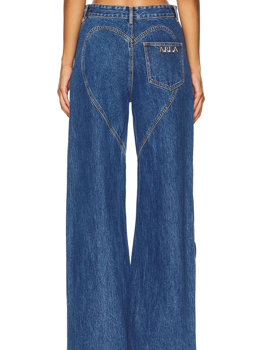 Arabelle High-Waisted Heart-Shaped Cutout Jeans