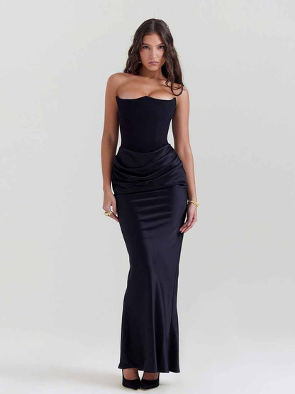 Genevieve Strapless Corset Maxi Dress