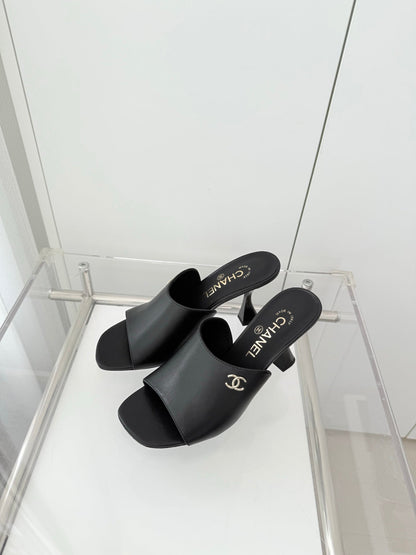 Chanel 26 Sandal 90 Black in Lambskin 597366