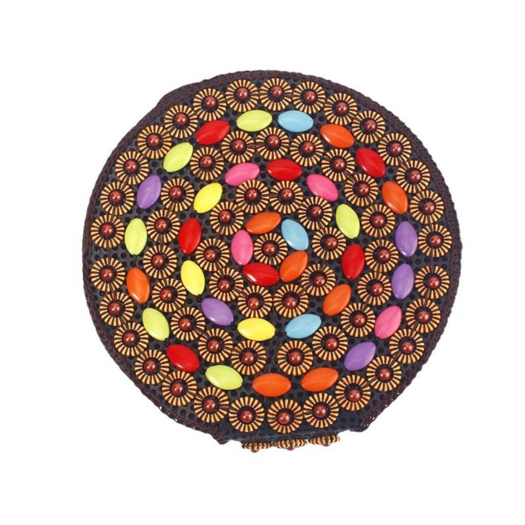 Cosbai - Boho Round Woven Crossbody Bag - Unique &amp; Artistic