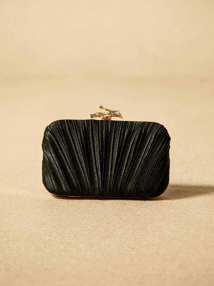 Noelle Branch Clasp Texture Clutch