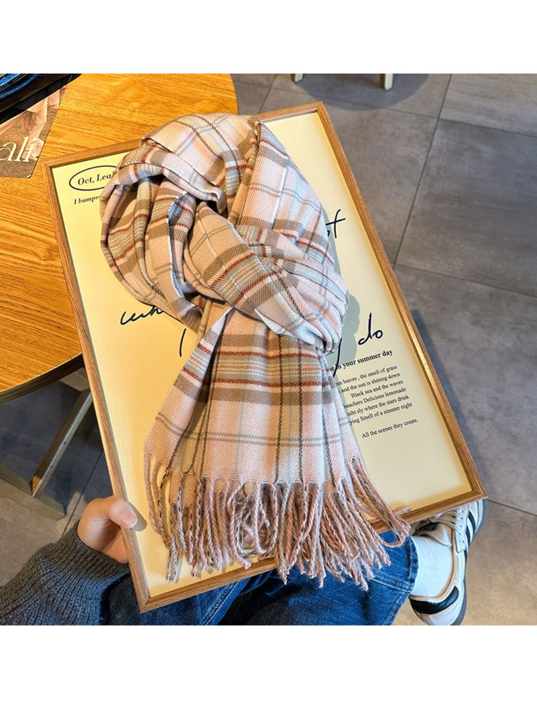 Scarvii -  Scarf with Color-Block Fringe