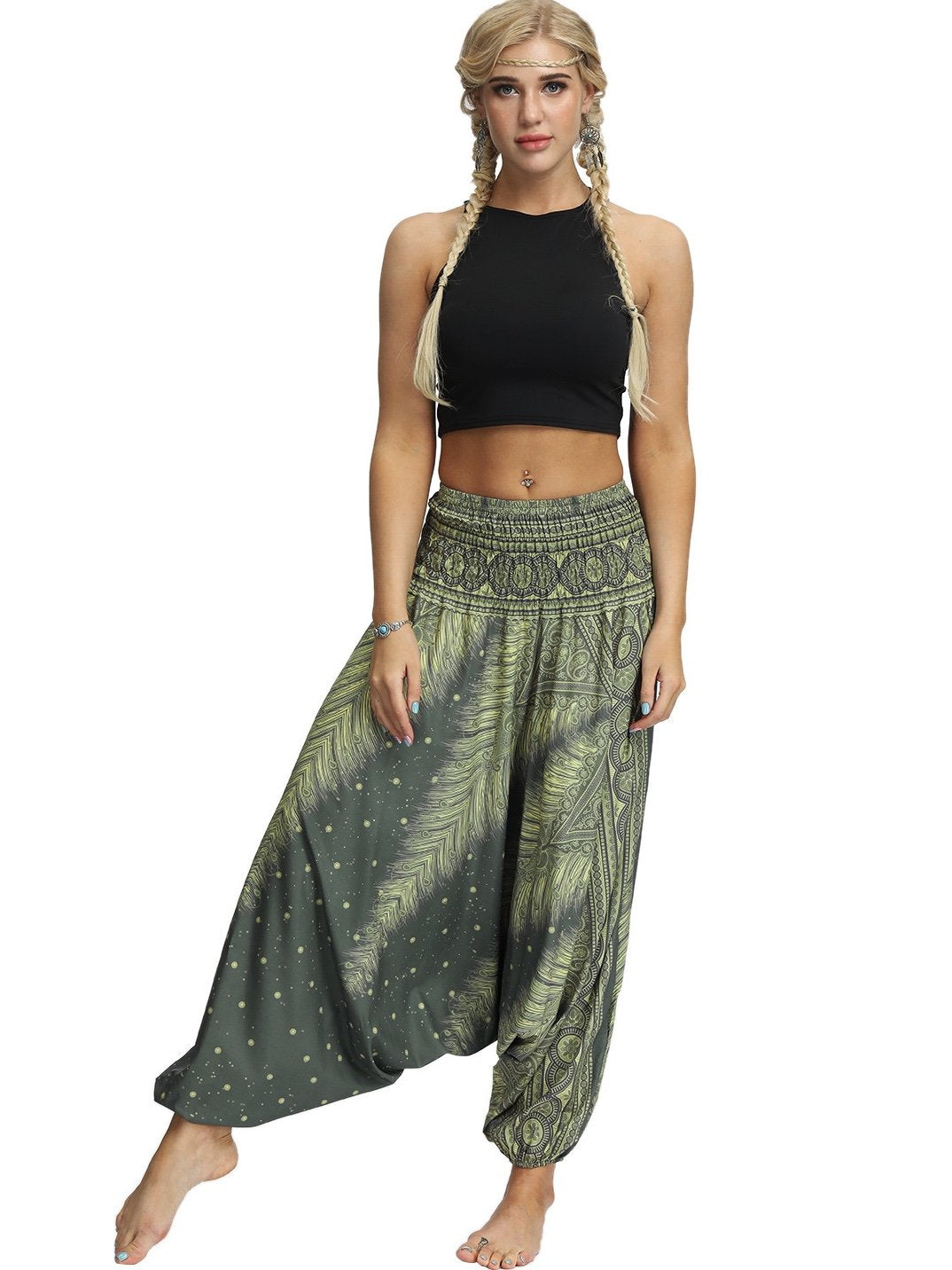 New Bohemian Digital Printing Women'S Sports Fitness Yoga Pants