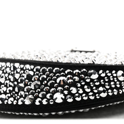 Satin Crystal Cleo Adjustable Strap Shoulder Bag Metal