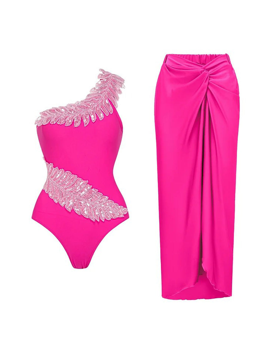 Arwen Sequin Embroidered Swimsuit Set