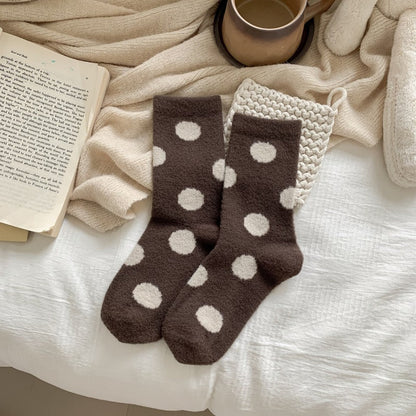 Rufia - Big Polka Dot Plush Warm Socks