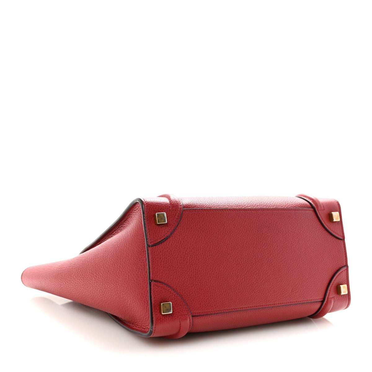Drummed Calfskin Micro Luggage Red