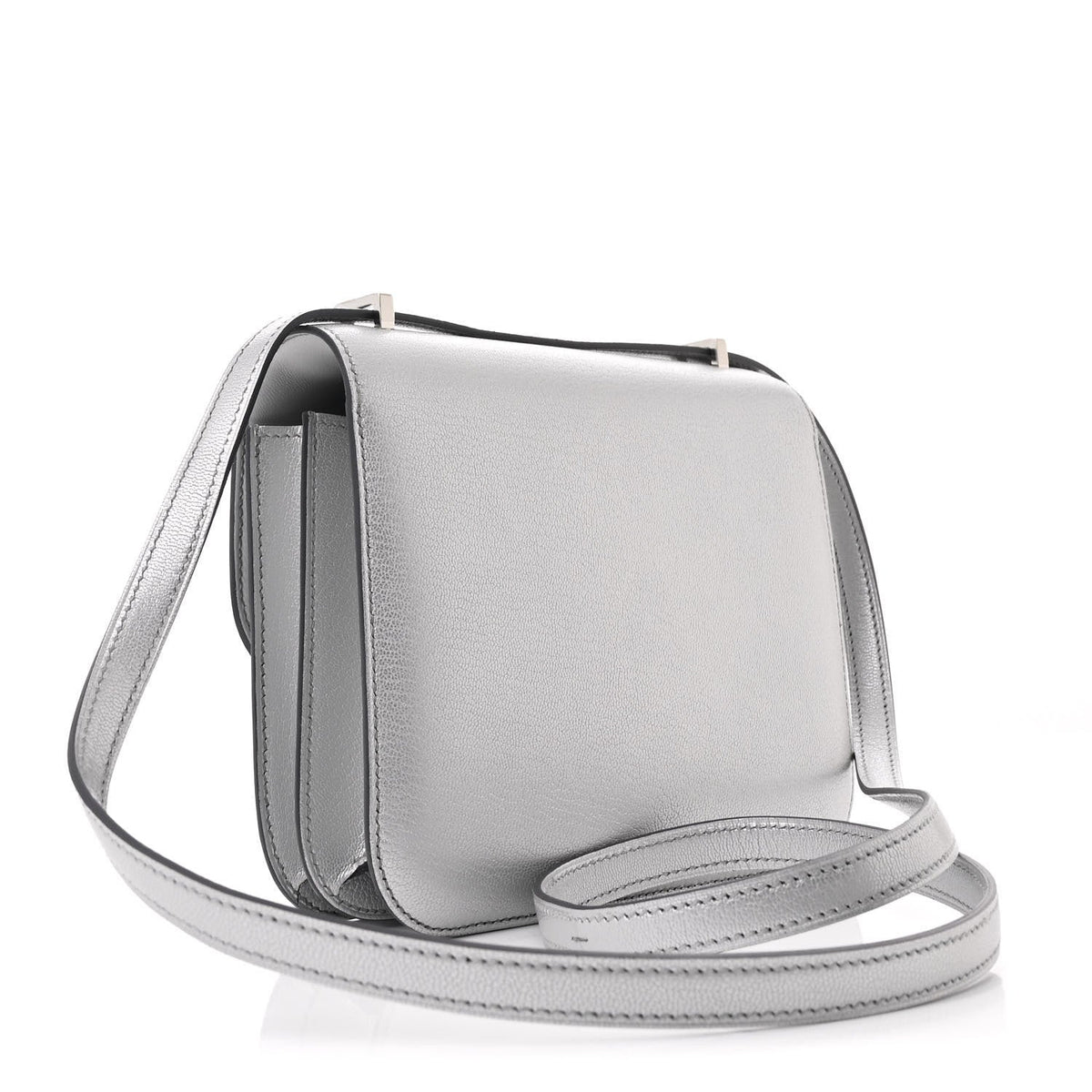 Metallic Chevre Chamkilight Constance 18 Argent