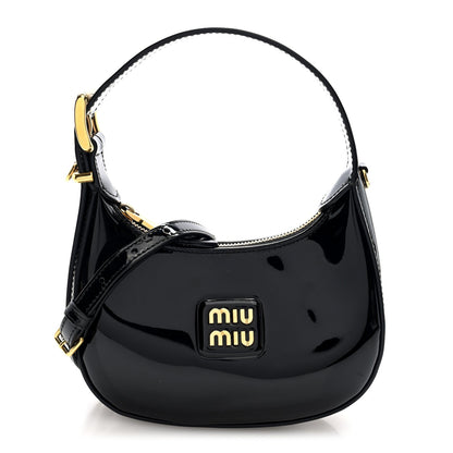 Patent Mini Hobo Black