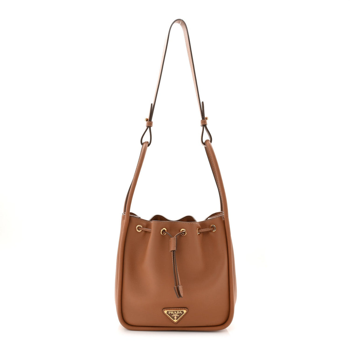 Soft Calfskin Mini Darling Bucket Bag Caramel