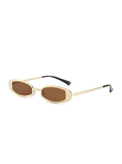 Mara Metal Oval-Framed Sunglasses