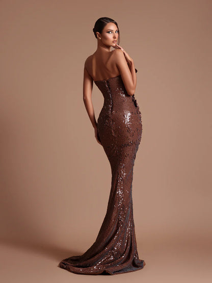 Miranda Maxi Dress In Brown