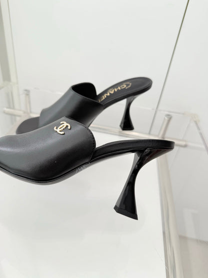 Chanel 26 Sandal 90 Black in Lambskin 597366