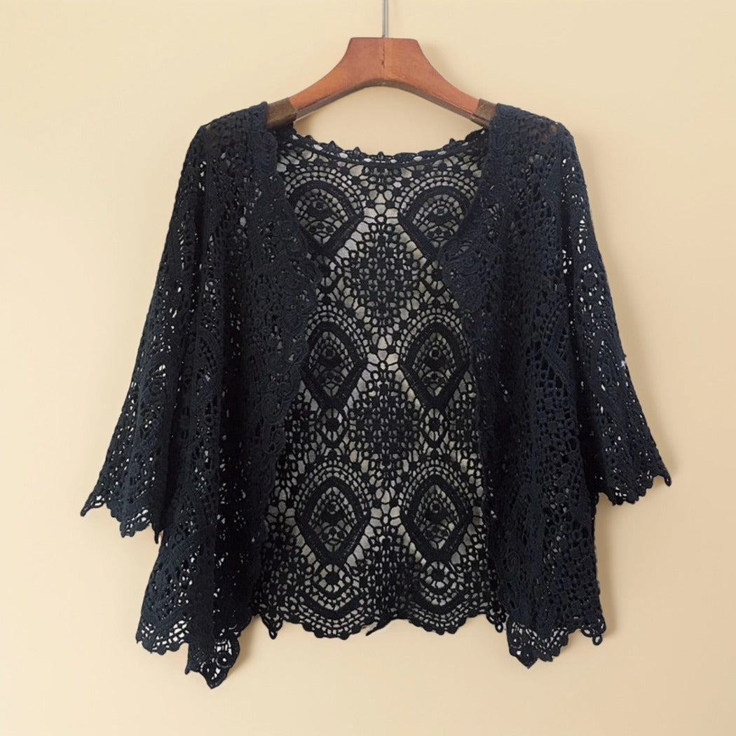 Crosa - Sheer Crochet Cardigan – Ethereal Summer Cover-Up