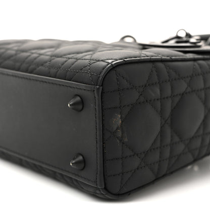 Ultra Matte Calfskin Cannage Small My ABCDior Lady Dior Black
