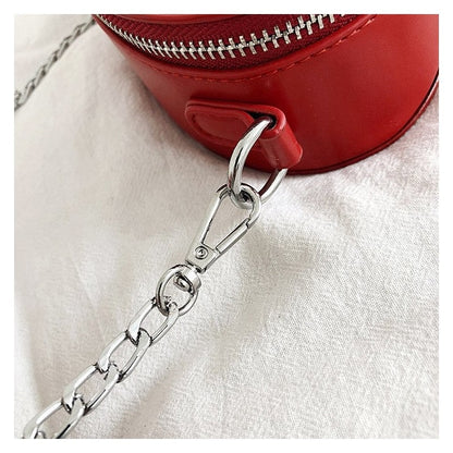 Single Shouleder Heart-Shaped Riveted Chain Bag