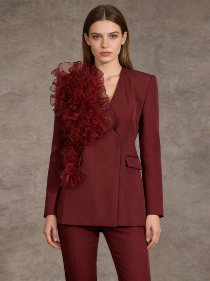 Raquel Mesh-Decorated Blazer