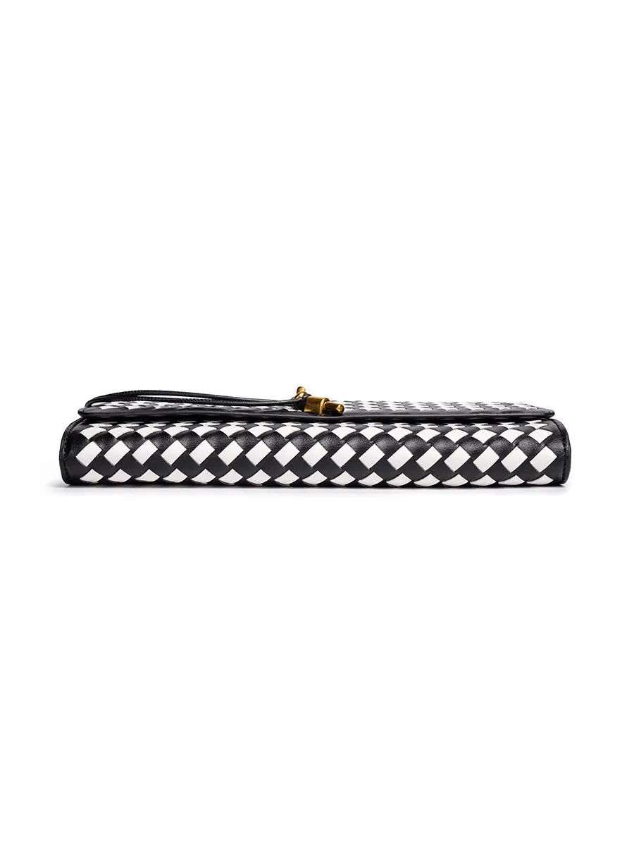 Emilia Woven Soft Leather Evening Bag