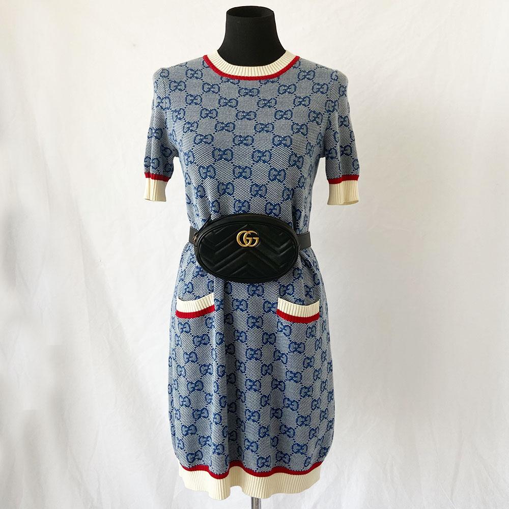 Gucci Black GG Marmont 2.0 Belt Bag