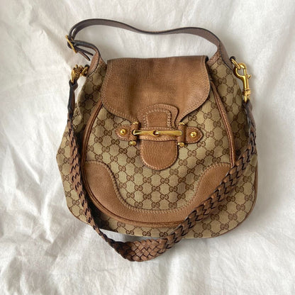 Gucci brown GG Guccisima canvas large shoulder bag