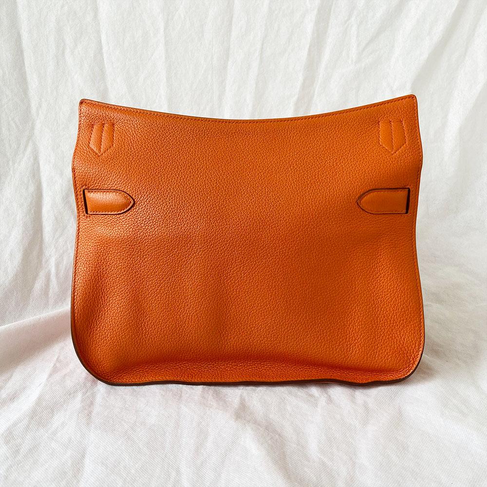 Hermès Orange Taurillon Clemence Leather Jypsiere 31