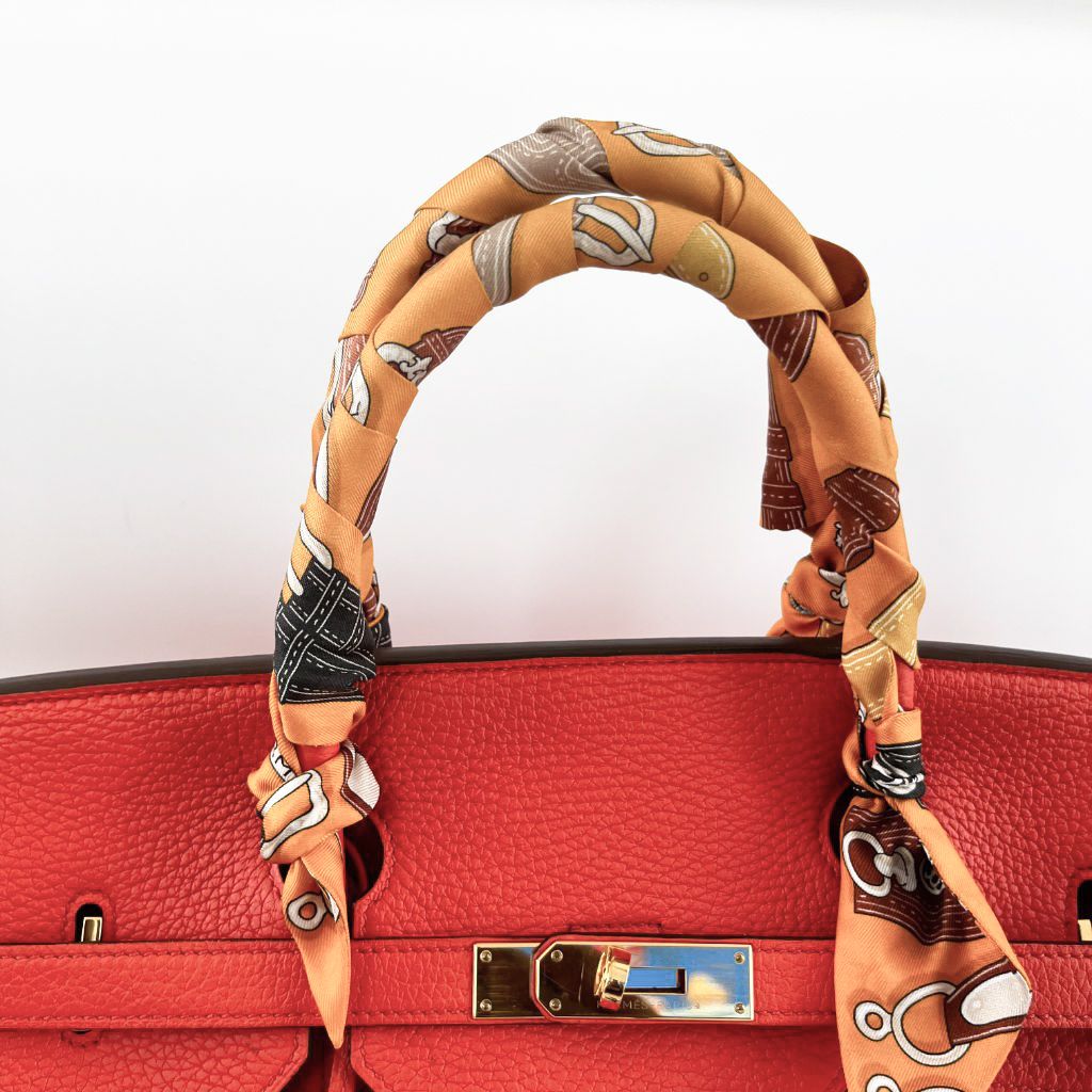 Hermès Orange Togo Leather with Gold Hardware Birkin 40 Bag