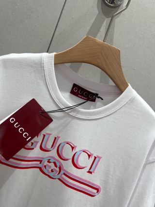 Gucci 25 Print Round Neck Short-sleeved T-shirt Cotton 209549