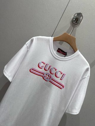 Gucci 25 Print Round Neck Short-sleeved T-shirt Cotton 209549