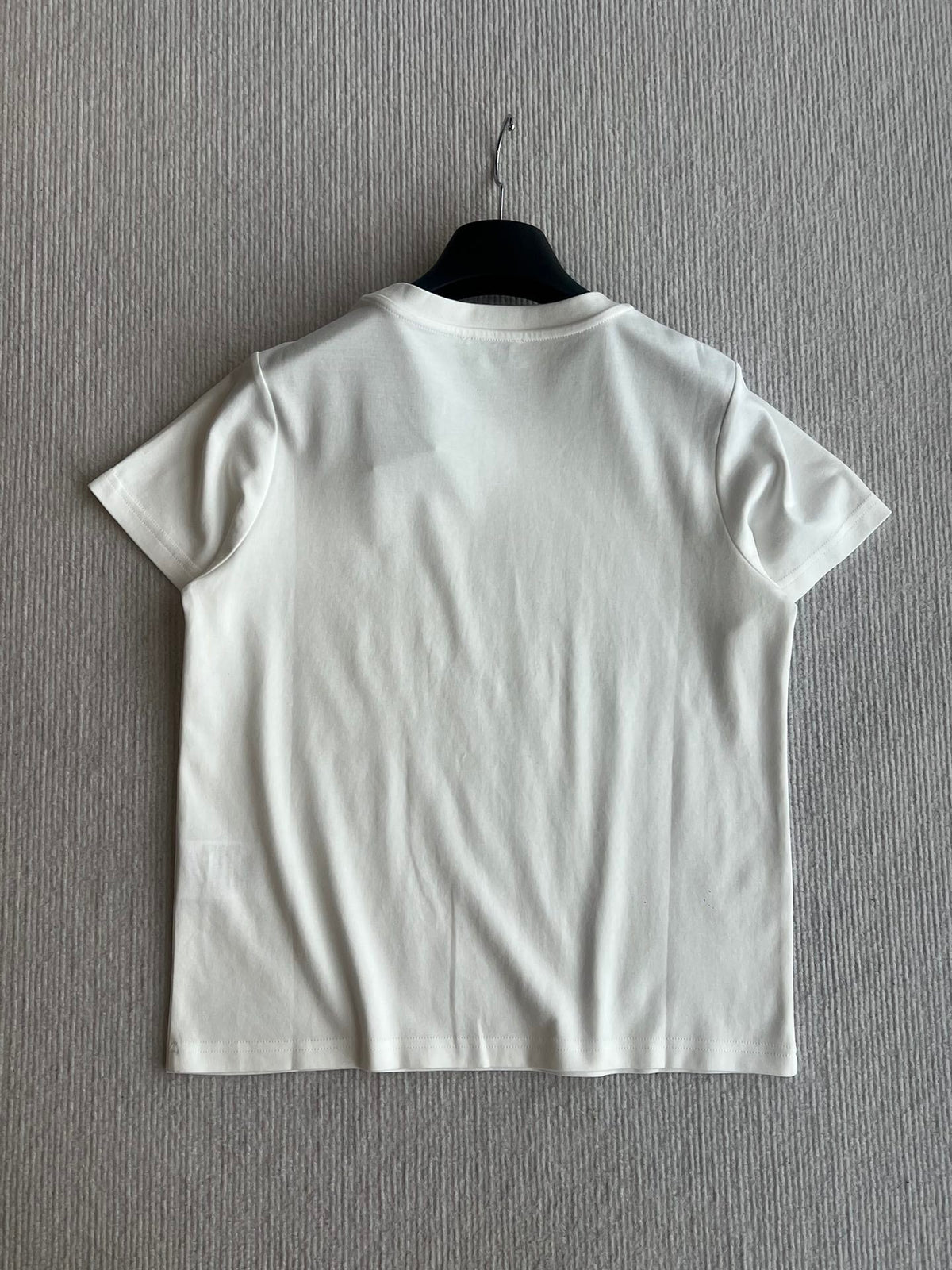 YSL 25 Letter Logo Short Sleeves T-shirt Black and White Cotton