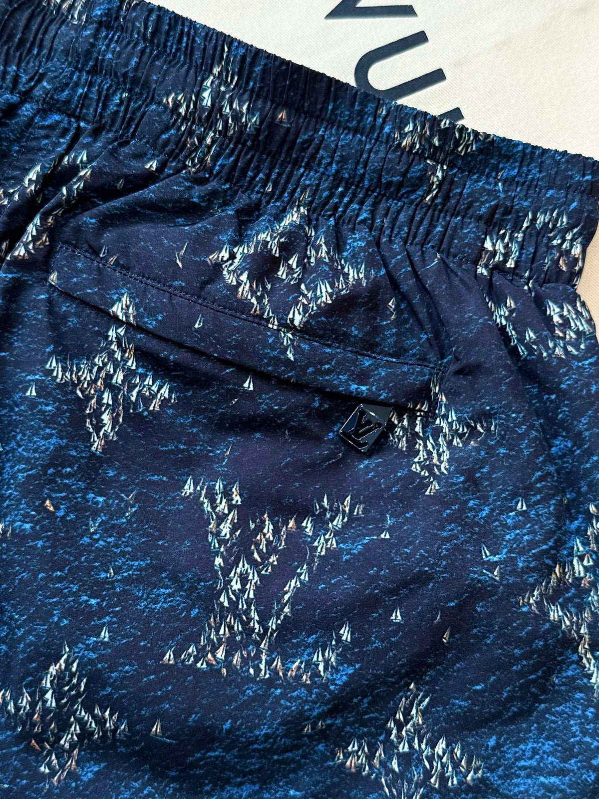LV 25 Starry Sky Print Set Blue Polyamide