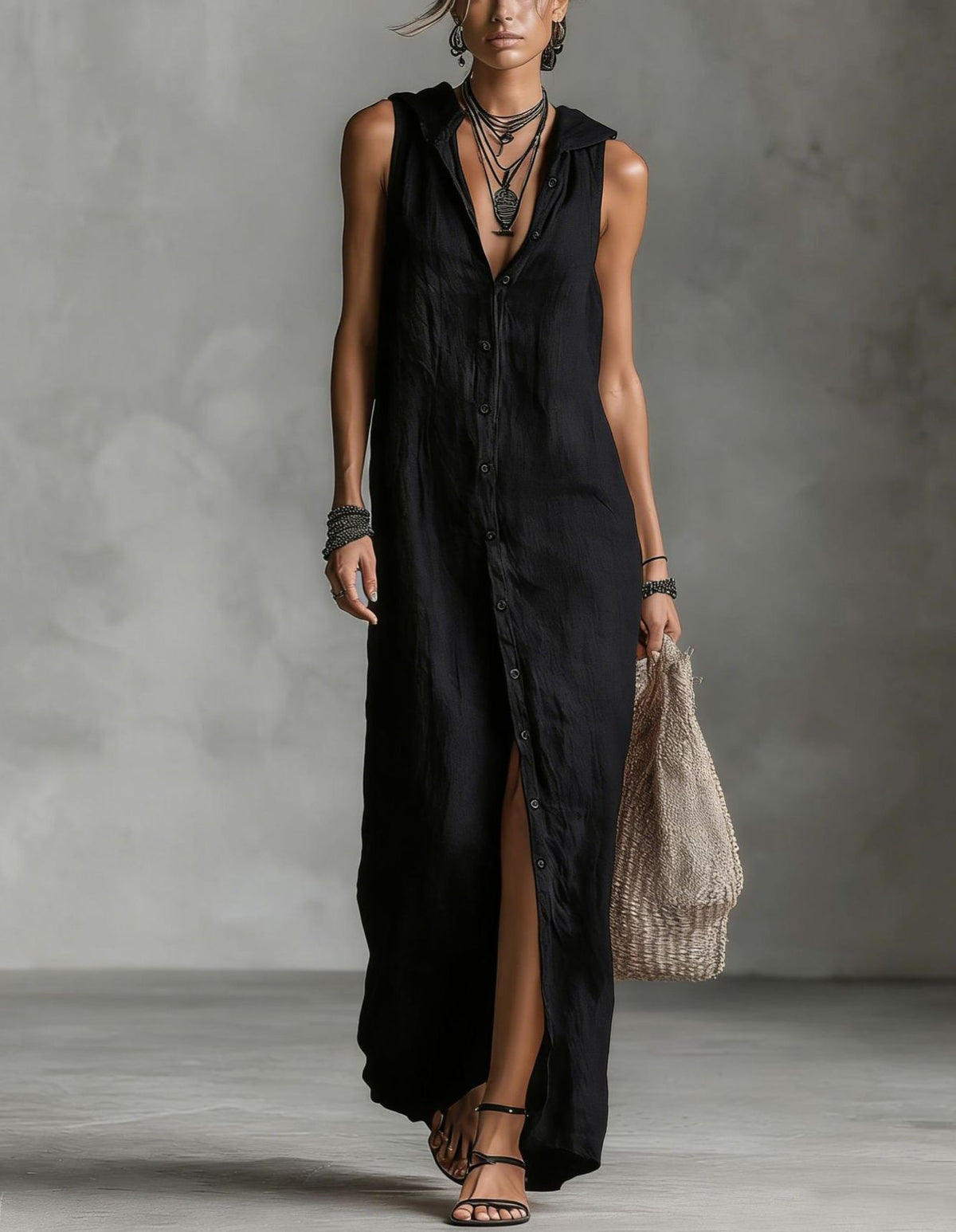 Sleeveless Long Dress Women’s One-piece Dress