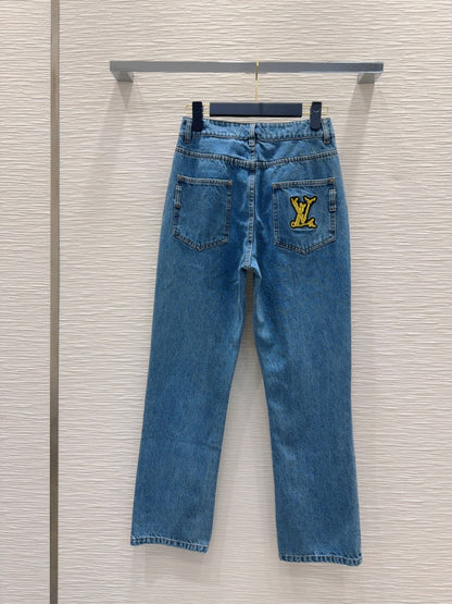 LV 25 Skinny Jeans Blue Cotton