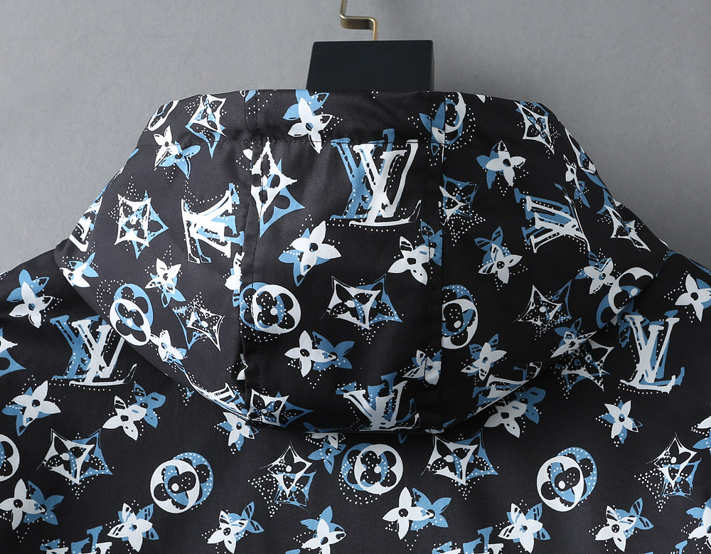 LV HOODED JACKET BLACK MONOGRAM 238982