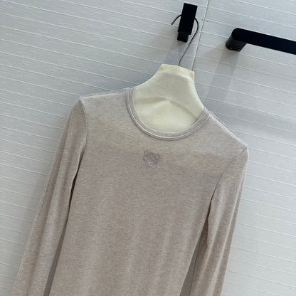 Loewe Long-sleeve T-shirt Gray Lyocell