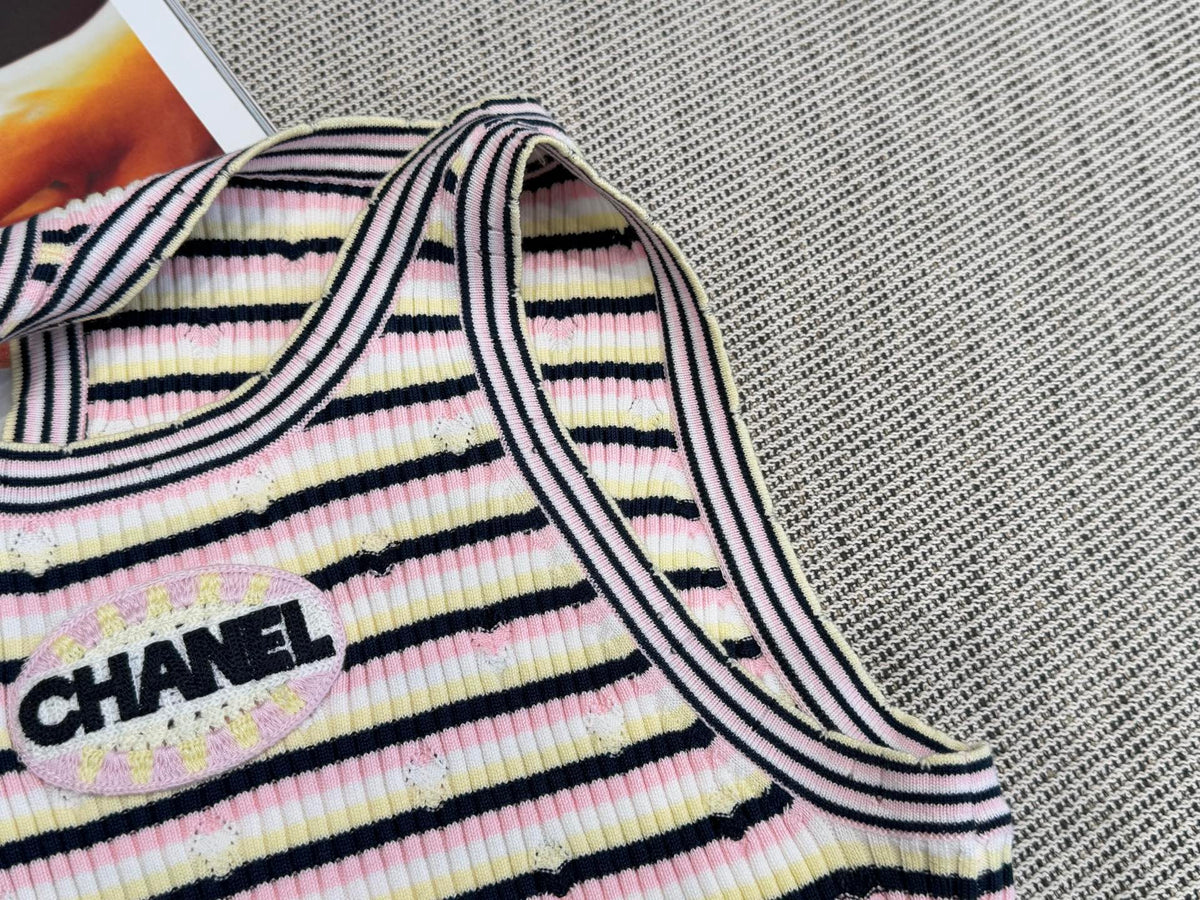 Chanel Tank Top Multicolor Tencel 232700