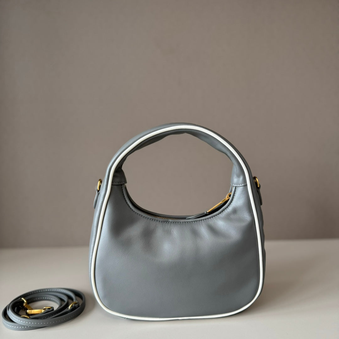MiuMiu Wander Crescent Bag 22cm Leather