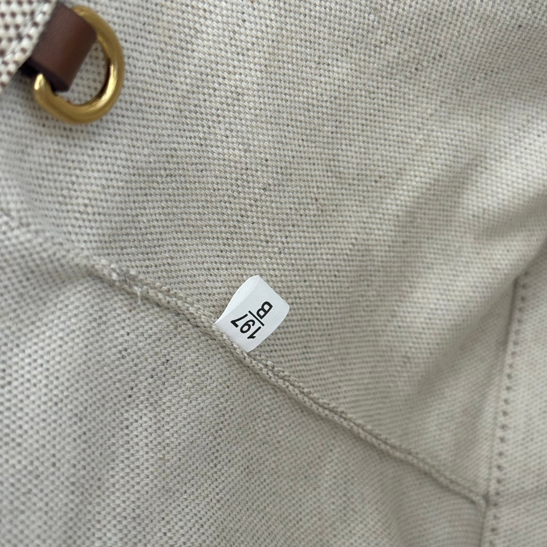 MiuMiu bucket bag 22.5cm white brown denim