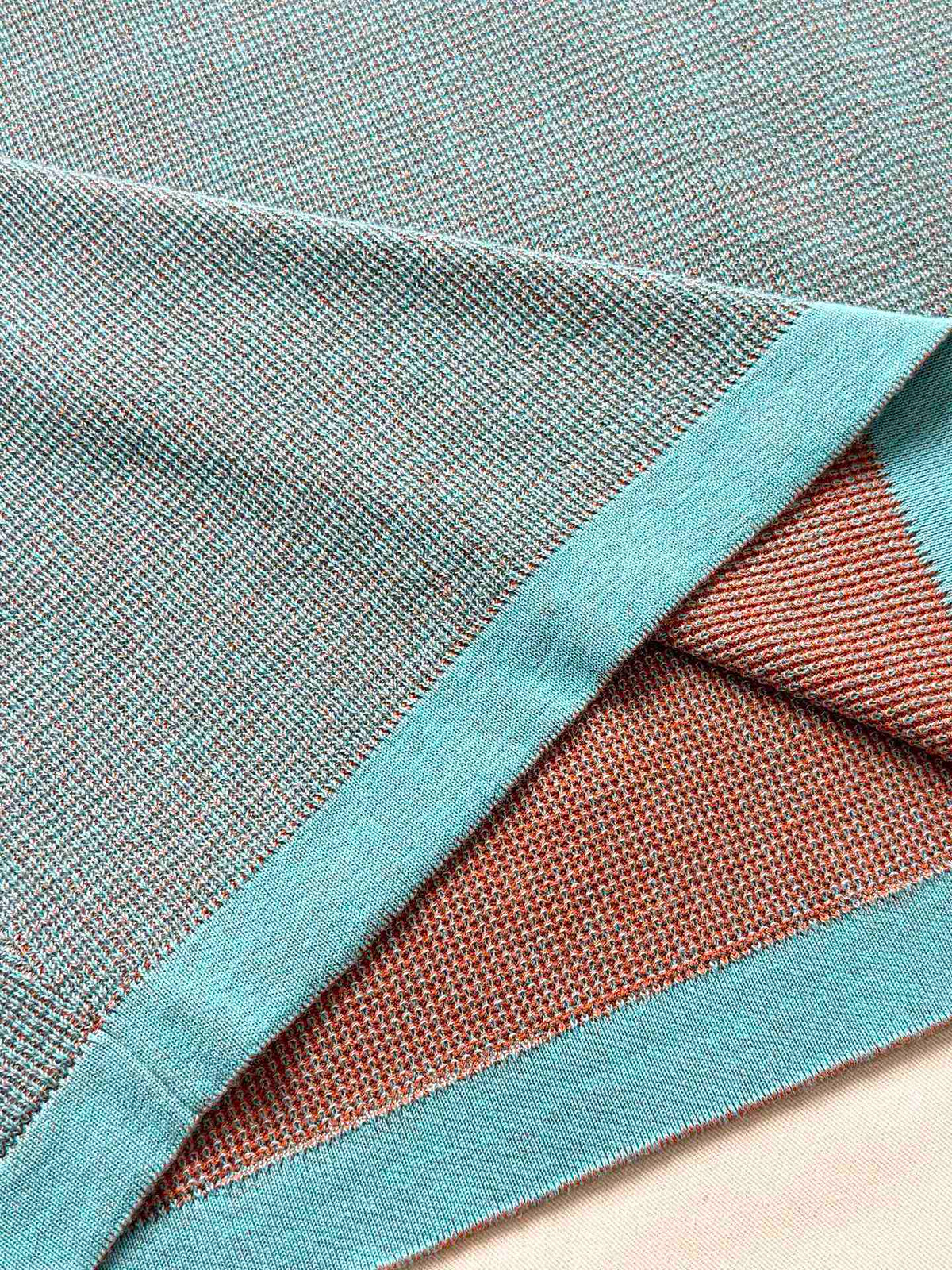 LV 25 Dolphin Jacquard Short Sleeve Shirt Blue Sweater Knit