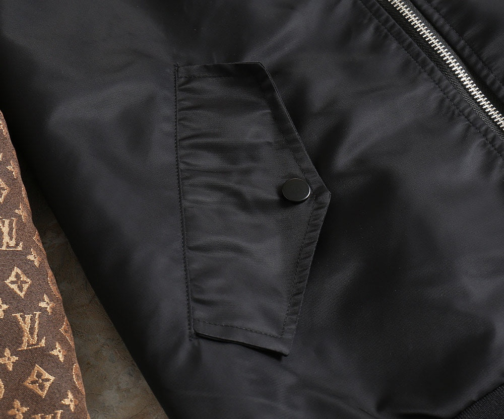 LV WINDBREAKER BLACK AND BROWN MONOGRAM 238972