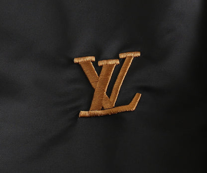LV WINDBREAKER BLACK AND BROWN MONOGRAM 238972