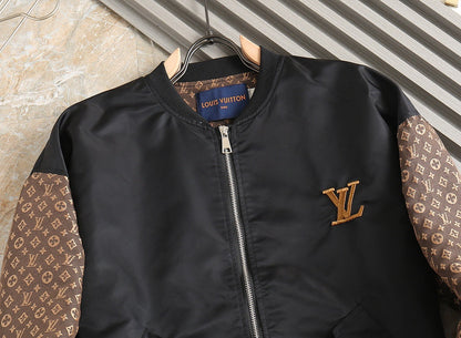 LV WINDBREAKER BLACK AND BROWN MONOGRAM 238972
