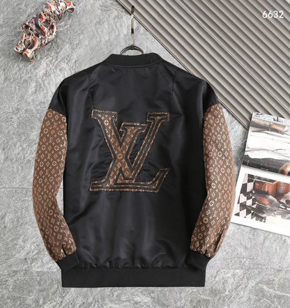 LV WINDBREAKER BLACK AND BROWN MONOGRAM 238972