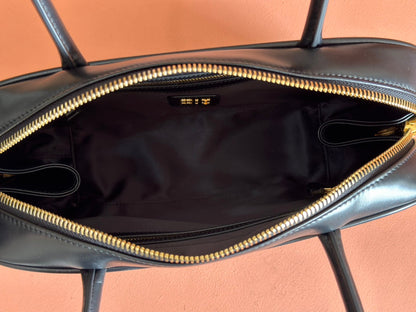 Miu Beau Top-Handle Bag 29 Black Leather 239691