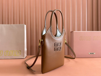 IVY Tote Bag 20 Brown Leather 239727