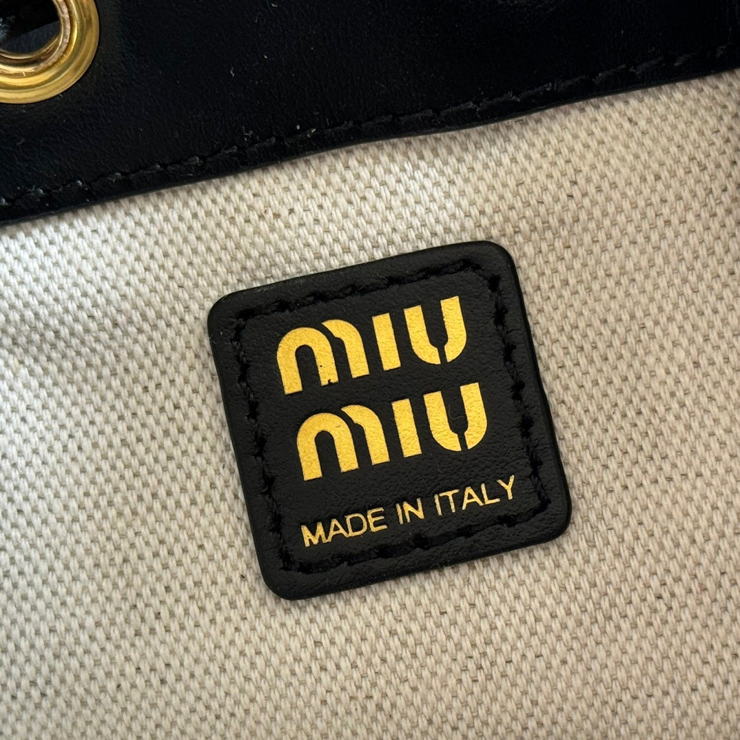 Miu MIni Backpack Black Leather 273202