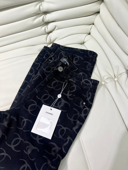 DENIM CC LOGO BLACK JEANS
