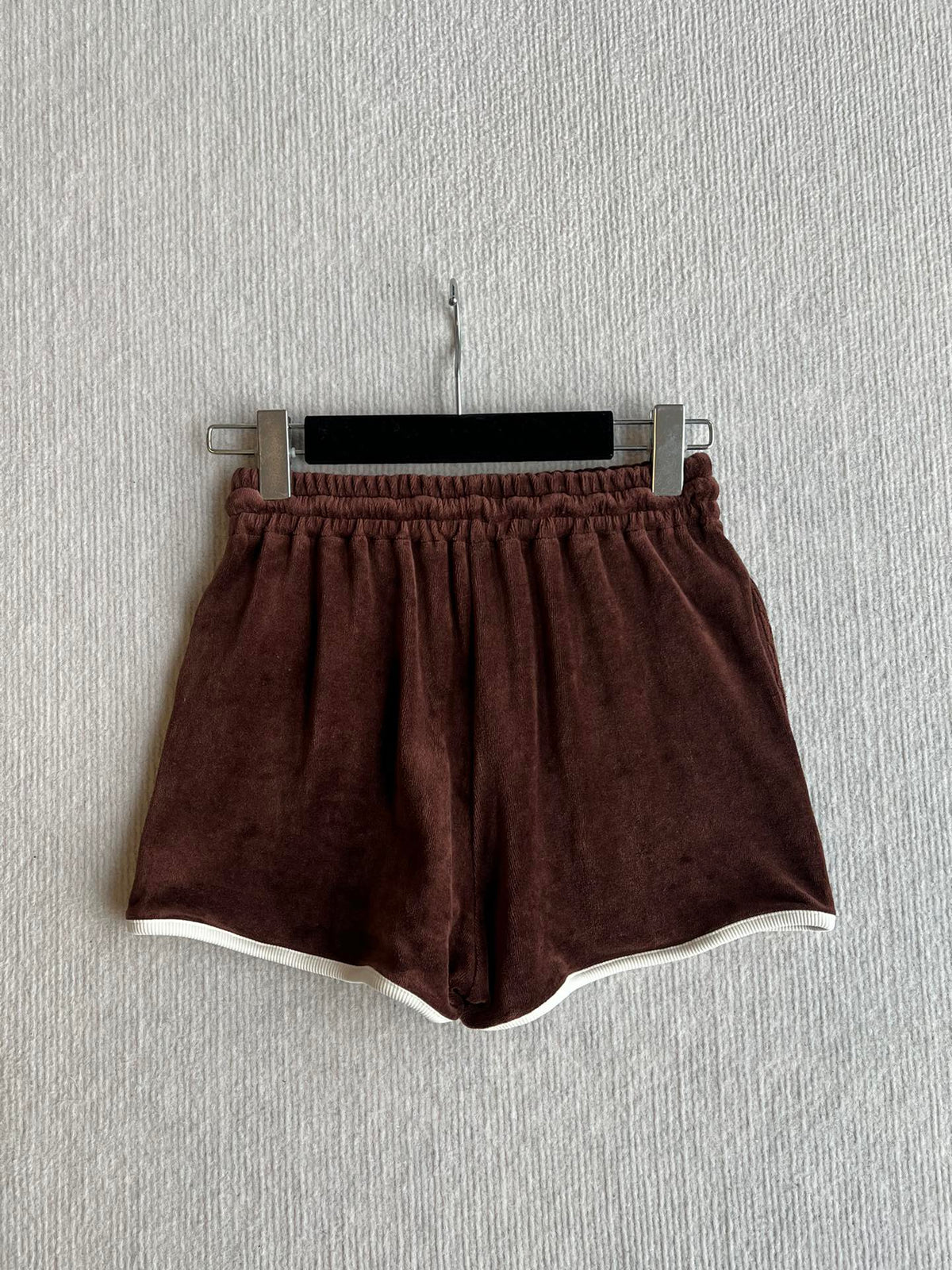 Celine 25 Short Brown White Cotton Polyester